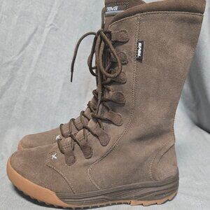 TEVA Vero Boot  Brown suede Zip Rain Snow Women size 5 (EU35)